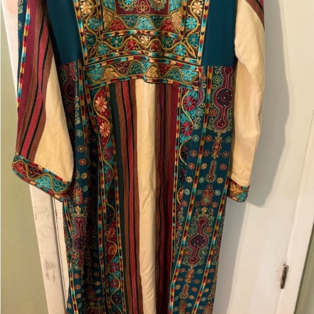 Elegant Multicolor Embroidered Dress